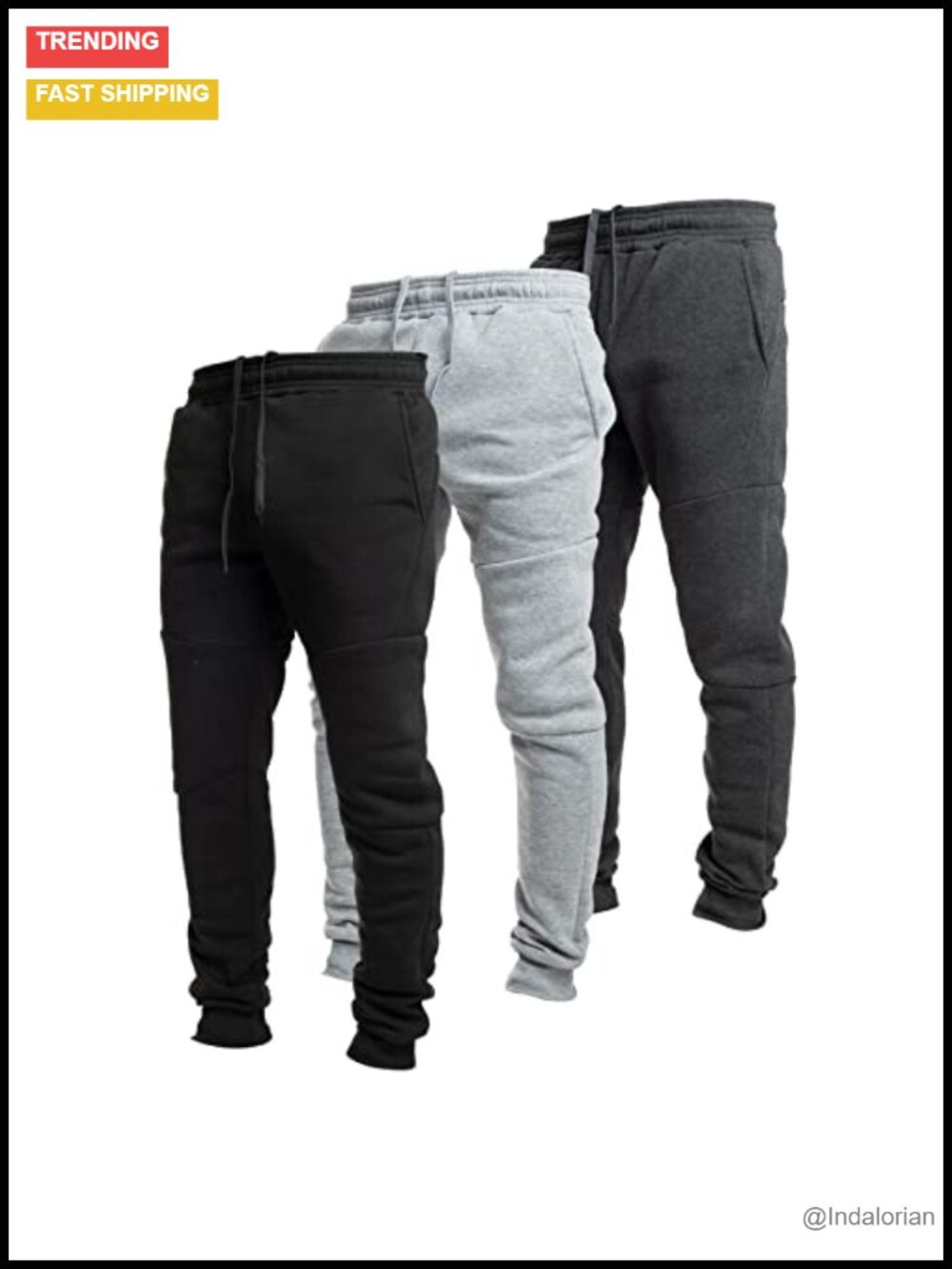 Ultra Performance Fleece Sweatpants for Men 3 Pack Joggers with Pockets